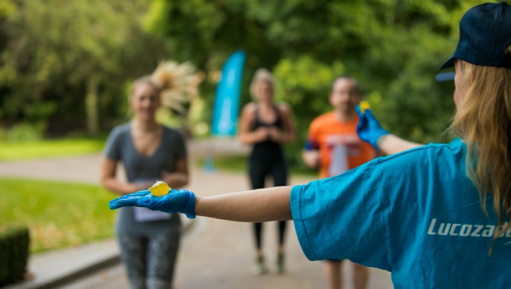 Lucozade Ribena Suntory representatives will offer the innovative sachets to participants in two large-scale race events during September